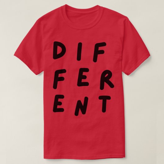 T-shirt Différentes typographies manuscrites en texte noir (Design devant)