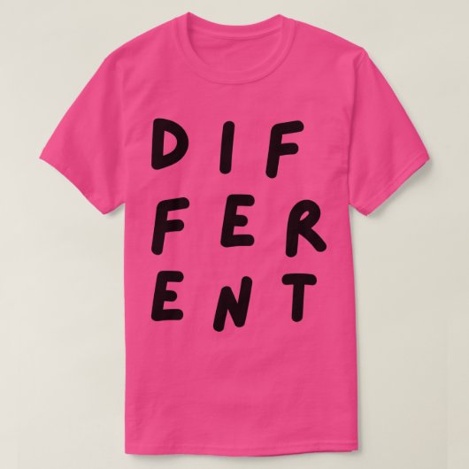 T-shirt Différentes typographies manuscrites en texte noir (Design devant)