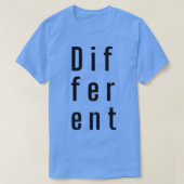 T-shirt Différentes typographies Texte noir coque inférieu (Design devant)