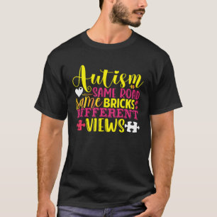 T-shirt Différentes vues sur la sensibilisation à l'autism