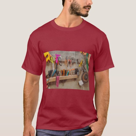 T-shirt Différents outils de travail Design – Conçu pour l (Devant)