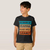 T-shirt Difficile d'oreille sourde déficient auditif ASL S (Devant entier)