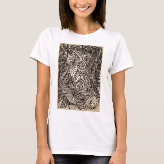 T-shirt Diffracté (caverne), par Brian Benson (Devant)