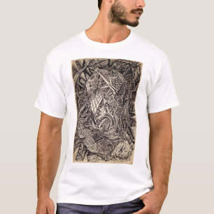 T-shirt Diffracté (caverne), par Brian Benson