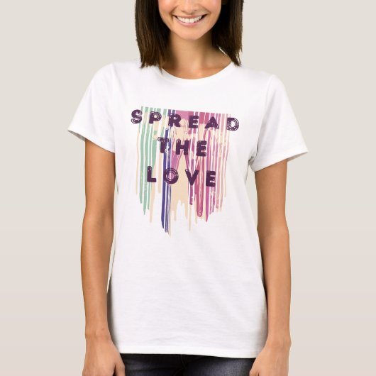 T-shirt Diffuser L'Amour Fondu Couleurs Citations Positive (Devant)