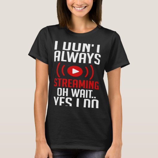 T-shirt Diffusion en continu Streamer Video Microphone en (Devant)