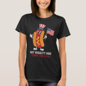 T-shirt Diggity Chien J'aime The Usa Patriotic Hot dog 4th (Devant)