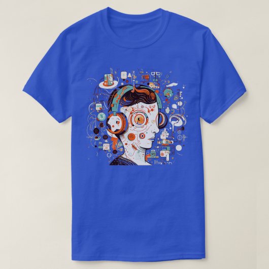 T-shirt Digital Mind Une illustration vivante et ludique d (Design devant)