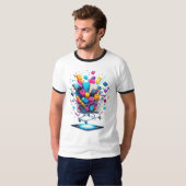 T-shirt Digital Rush – Chemise Explosion Panier (Devant entier)