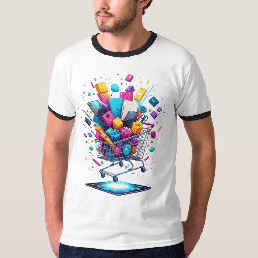 T-shirt Digital Rush – Chemise Explosion Panier (Devant)