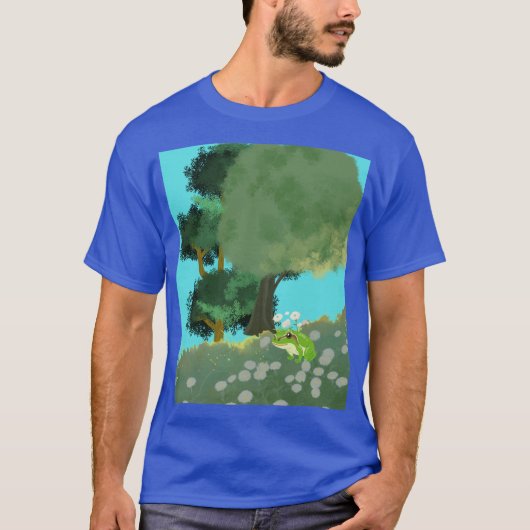 T-SHIRT DIGITAL TREE AND DAISIES ART (Devant)