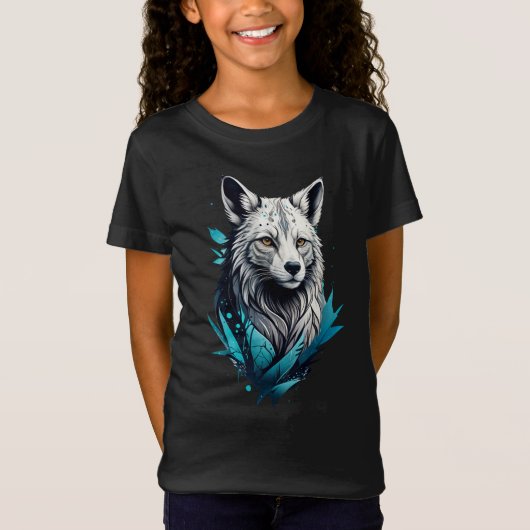 T-Shirt Digital Wolf Basic Kids Girl (Devant)