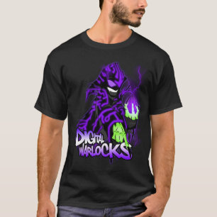T-shirt Digitals Warlock Warlock pourpre - T-Shir foncé de