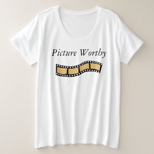 T-shirt digne d'une photo (Design devant)