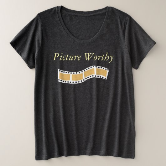 T-shirt digne d'une photo (Design devant)