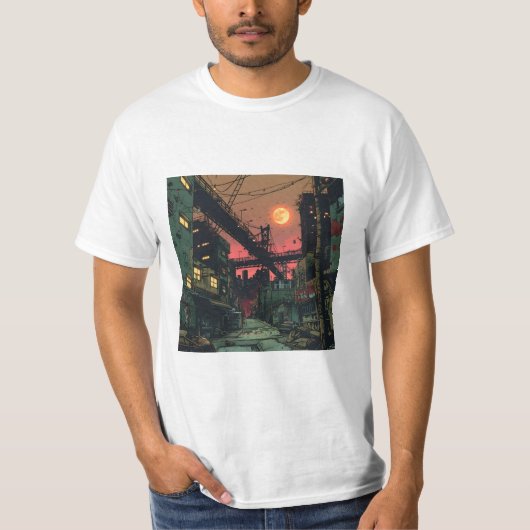 T-shirt Dilapidé Comic Book City (Devant)