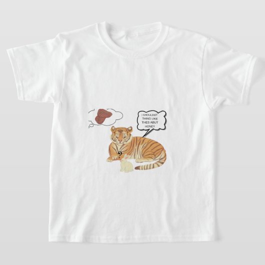 T-shirt Dilemma Tigre et Lapin Drôle - Belle Comique Anima (Poser)
