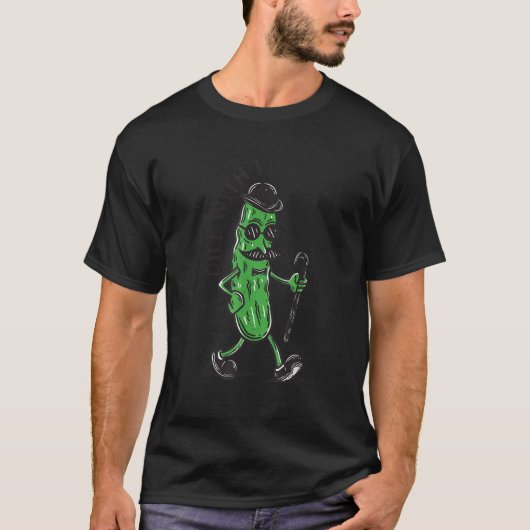 T-shirt Dill Avec Il Drôle Pickle Lunettes de soleil Vinta (Devant)