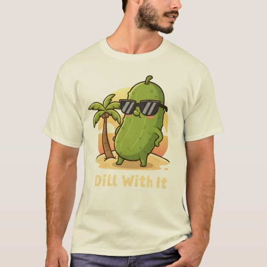 T-shirt Dill With It Funny Pickle Meme Design – Cool Pickl (Devant)