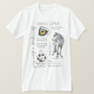 T-shirt d'illustration de loup de lupus de Canis