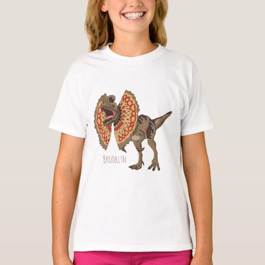 T-shirt Dilophosaurus dessin animé (Devant)