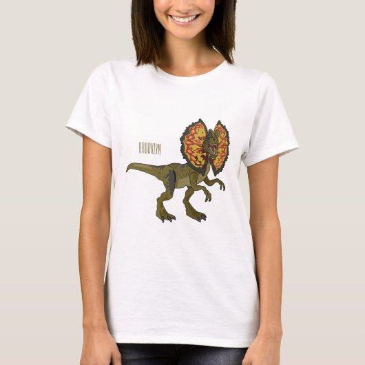 T-shirt Dilophosaurus dessin animé (Devant)