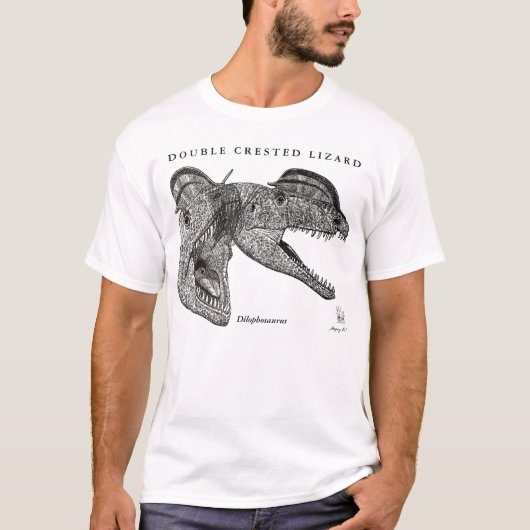 T-shirt Dilophosaurus Gregory Paul de chemise de dinosaure (Devant)