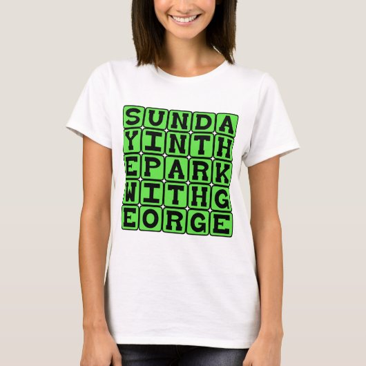 T-shirt Dimanche au parc avec George (Devant)