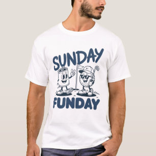 T-shirt Dimanche drôle de golf Golf drôle Golfeurs Rétro