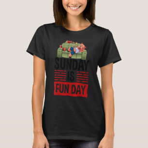 T-shirt Dimanche Est Le Funday Sleepy Femmes Lazy Head Pig