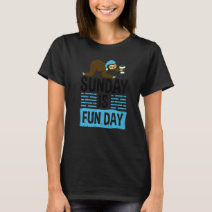 T-shirt Dimanche Est Le Funday Sleepy Head Lazy Sloth Loth
