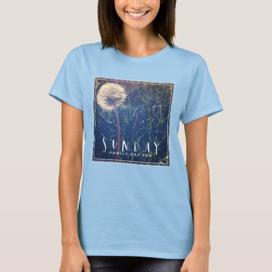 T-shirt Dimanche Famille Manger Fun (Devant)