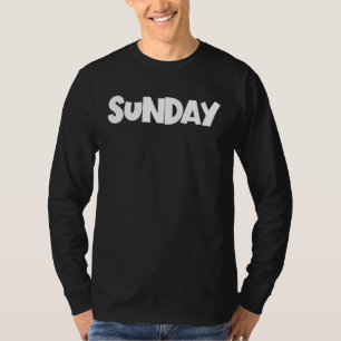 T-shirt Dimanche Jour De La Semaine Minimaliste Dimanche