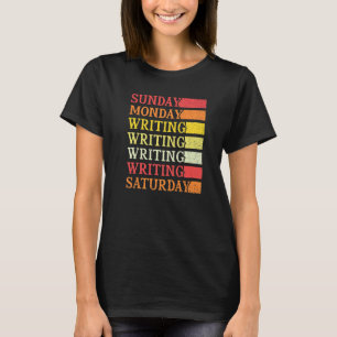 T-shirt Dimanche Lundi Écriture Écrivain de livre Auteur G