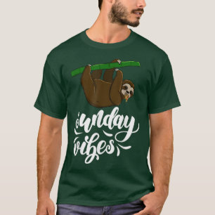 T-shirt Dimanche Vibes Funny Sleepy Head Sloth Love Women