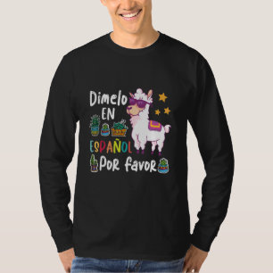 T-shirt Dimelo En Espanol Por Favoriser Alpaca Animaux Lai