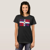 T-shirt Dimelo Que Lo que Dominican Republic Flag (Devant entier)