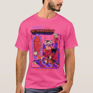 T-shirt Dimension Chat Sci-Fi Rétro Vintage Drôle Humour A