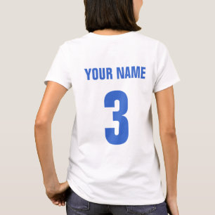 T-shirt d'impression de dos de nom et de nombre de