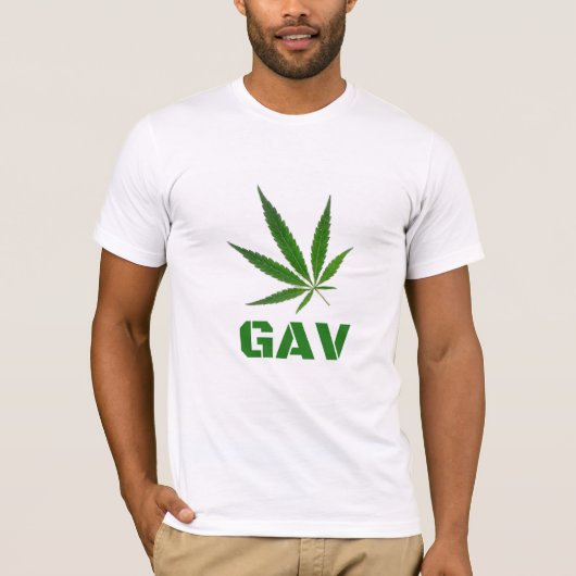 T-shirt d'impression de logo de GAV (Devant)