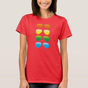 T-shirt d'impression de lunettes de soleil des