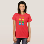 T-shirt d'impression de lunettes de soleil des (Devant entier)