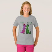 T-shirt dinasaurs t-rex vous aimez m'embrasser drôle t-shi (Devant entier)