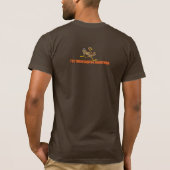 T-shirt dinde avec le texte de bloc, logo des textes (Dos)