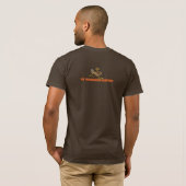 T-shirt dinde avec le texte de bloc, logo des textes (Dos entier)