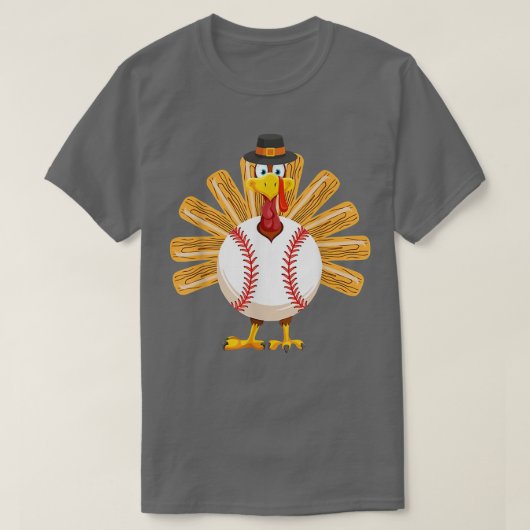 T-shirt dinde de baseball  (Design devant)