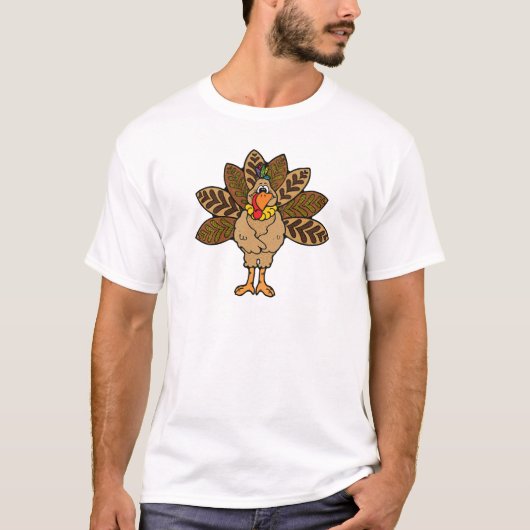 T-shirt dinde de campagne mignonne (Devant)