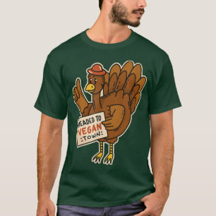 T-shirt dinde de la ville végétalienne cool