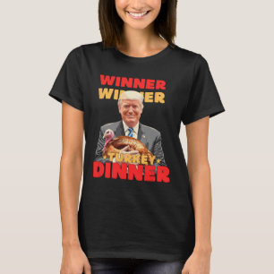 T-shirt Dinde de remerciement drôle de Trump Winner Winner