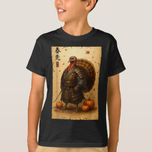 T-shirt Dinde de samouraï de Thanksgiving anime de guerrie